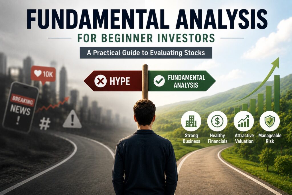 Fundamental Analysis for Beginner Investors comparing hype stocks with business quality valuation and long term investing