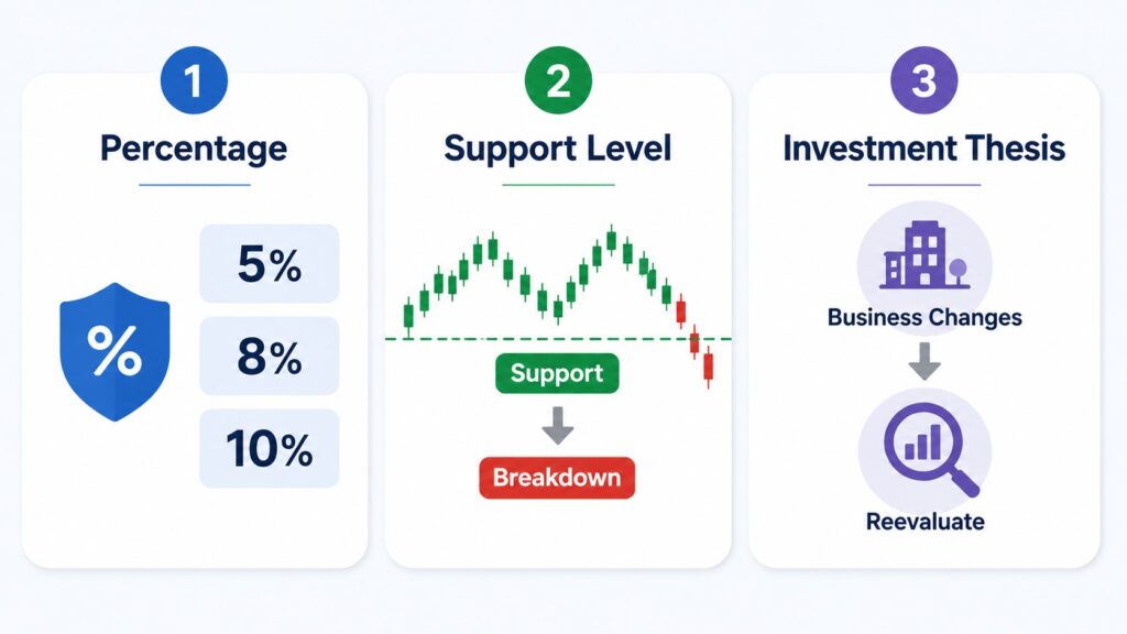 Three common stop loss strategies for beginner investors