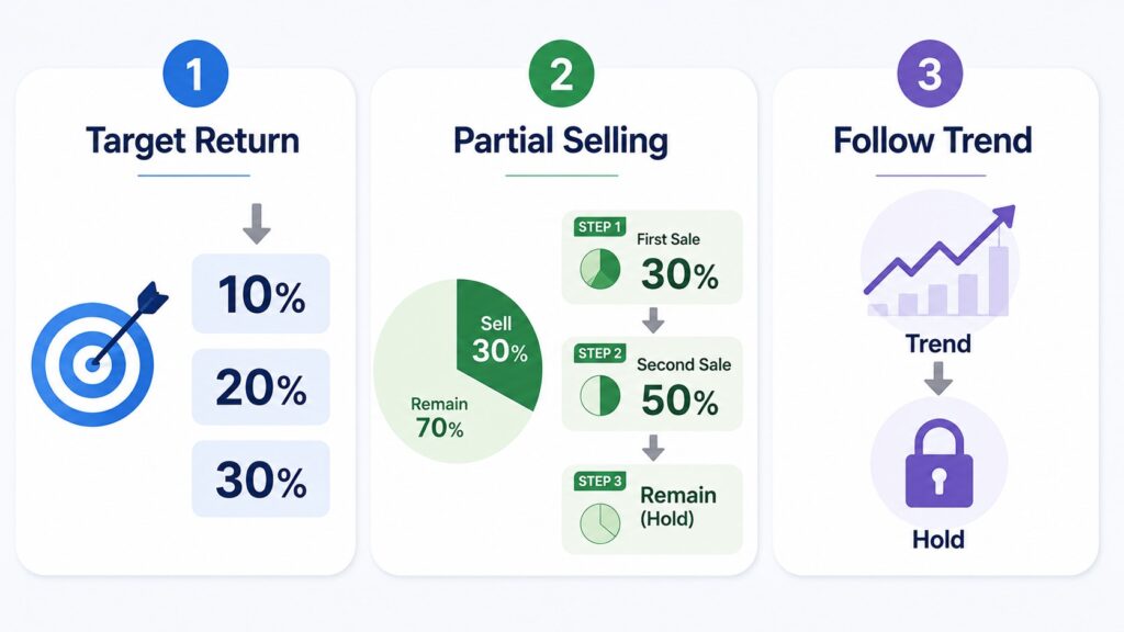 Three practical take profit strategies for stock investing
