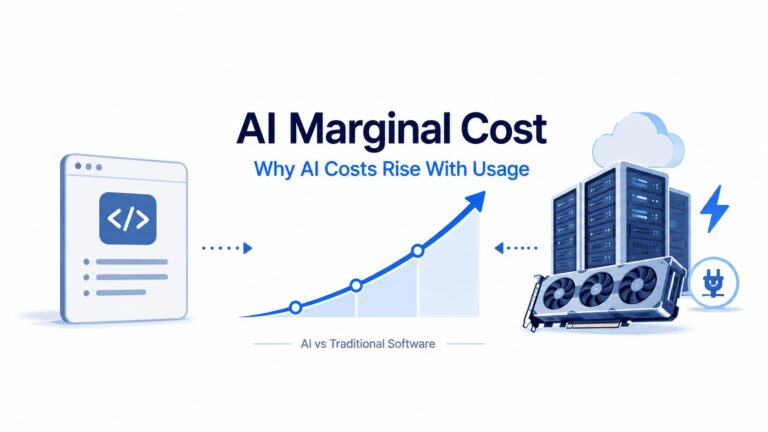 AI marginal cost explained with traditional software vs generative AI cost structure