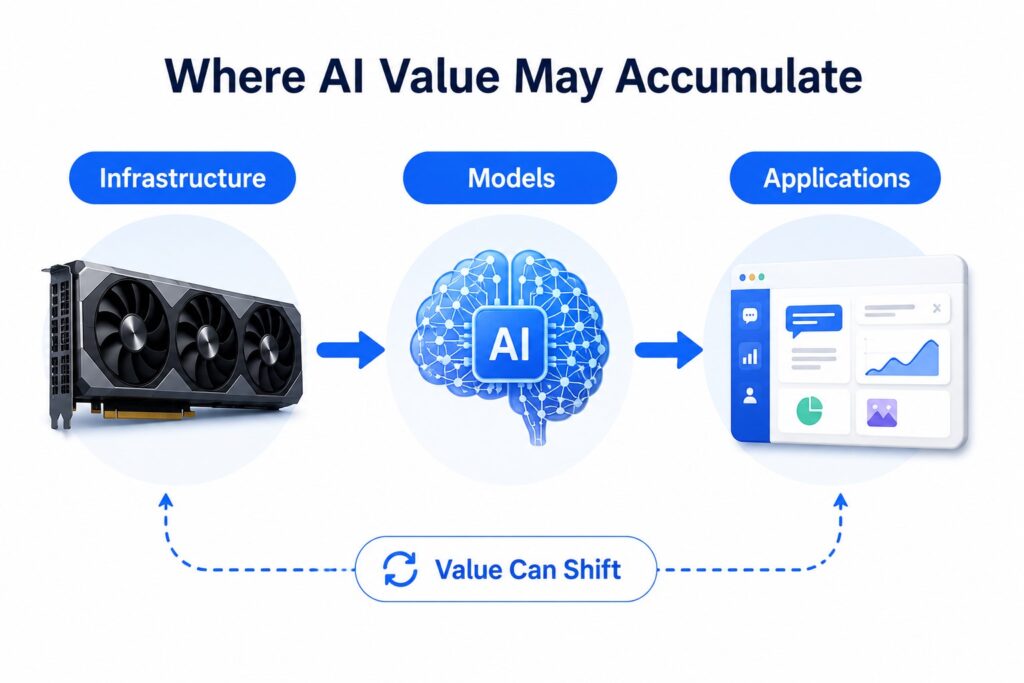 AI value chain from infrastructure to applications
