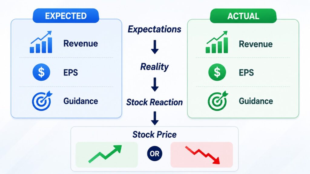 How market expectations affect stock prices after earnings