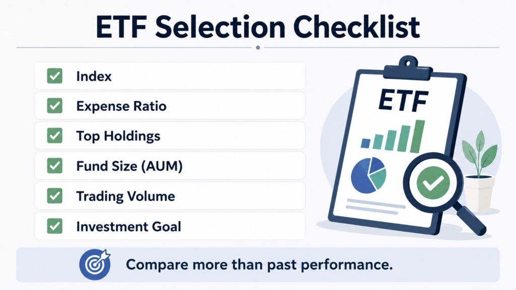 ETF investing for beginners checklist for choosing a fund