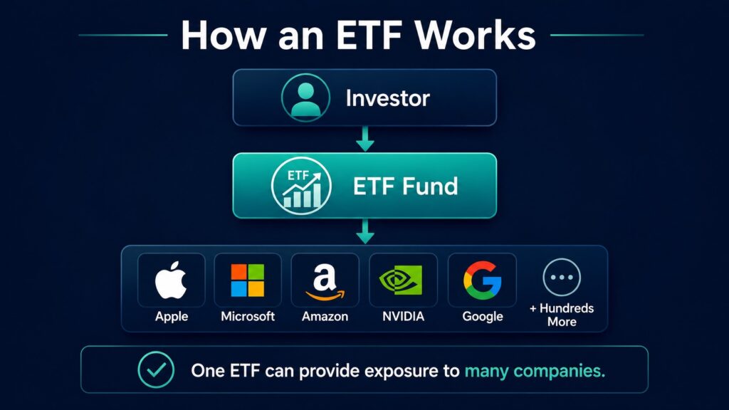 ETF investing for beginners explained through a diversified fund