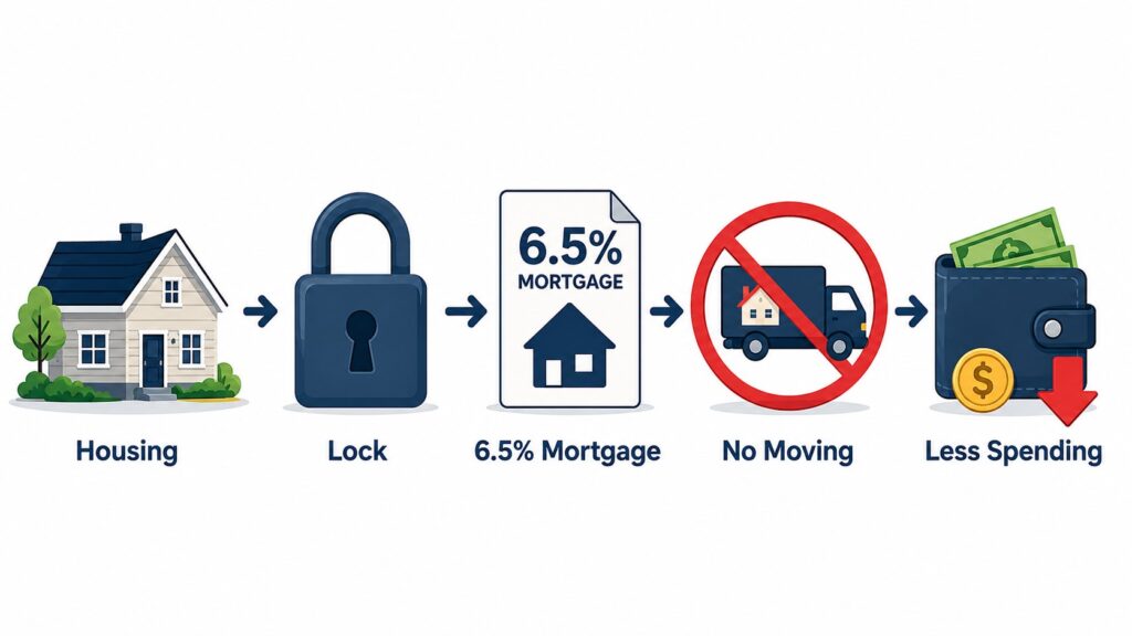 Mortgage rate lock-in reducing housing mobility and discretionary spending