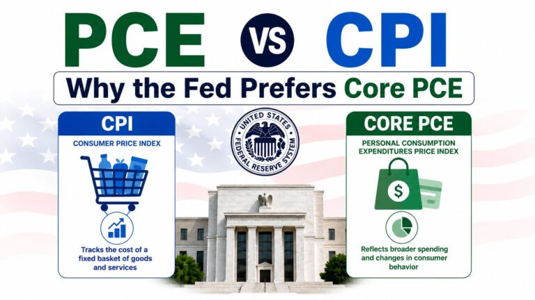 PCE vs CPI comparison showing why the Federal Reserve prefers Core PCE for inflation analysis