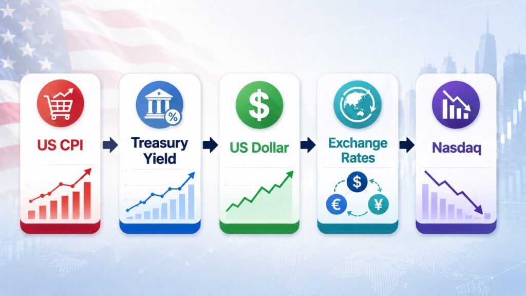How to read US CPI data by following Treasury yields, the US dollar, Nasdaq, and exchange rates