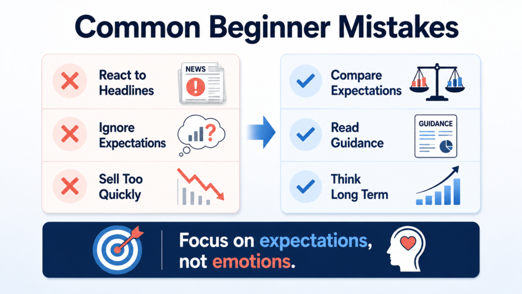Common beginner investor mistakes when reacting to negative financial news