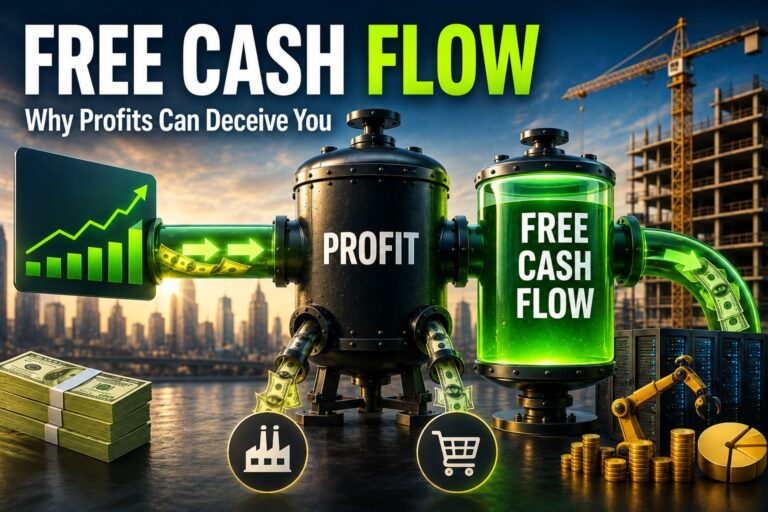 Free Cash Flow illustration comparing company profit with cash left after spending