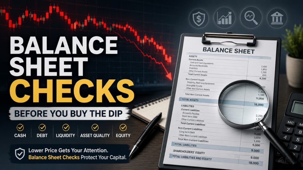 Balance Sheet Checks before buying a falling stock