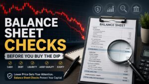 Balance Sheet Checks before buying a falling stock