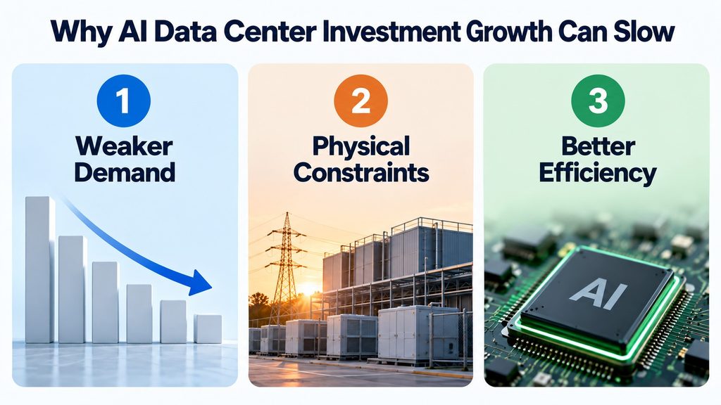 Three reasons AI data center investment growth can slow