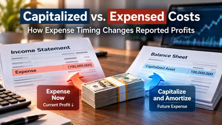 Capitalized vs expensed costs and their effect on reported profits