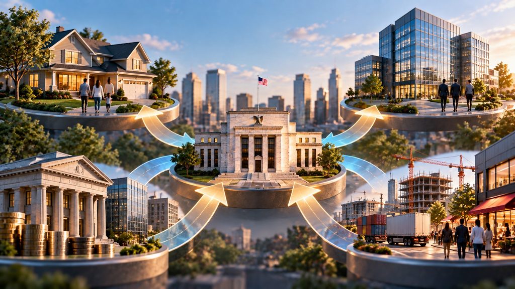 How higher interest rates transmit through households, businesses, credit, and the economy